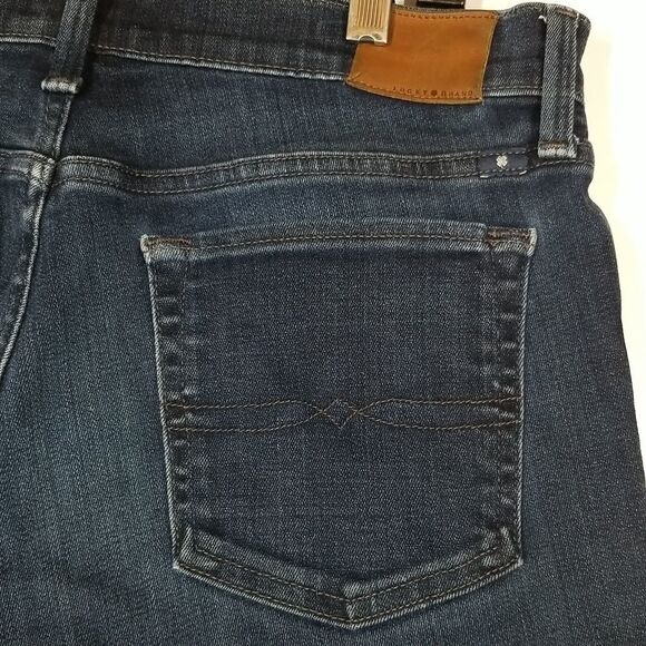 Lucky Brand Jeans Womens Size 27 Dark Blue Denim Mid Rise Sweet Straight Leg - Picture 9 of 11